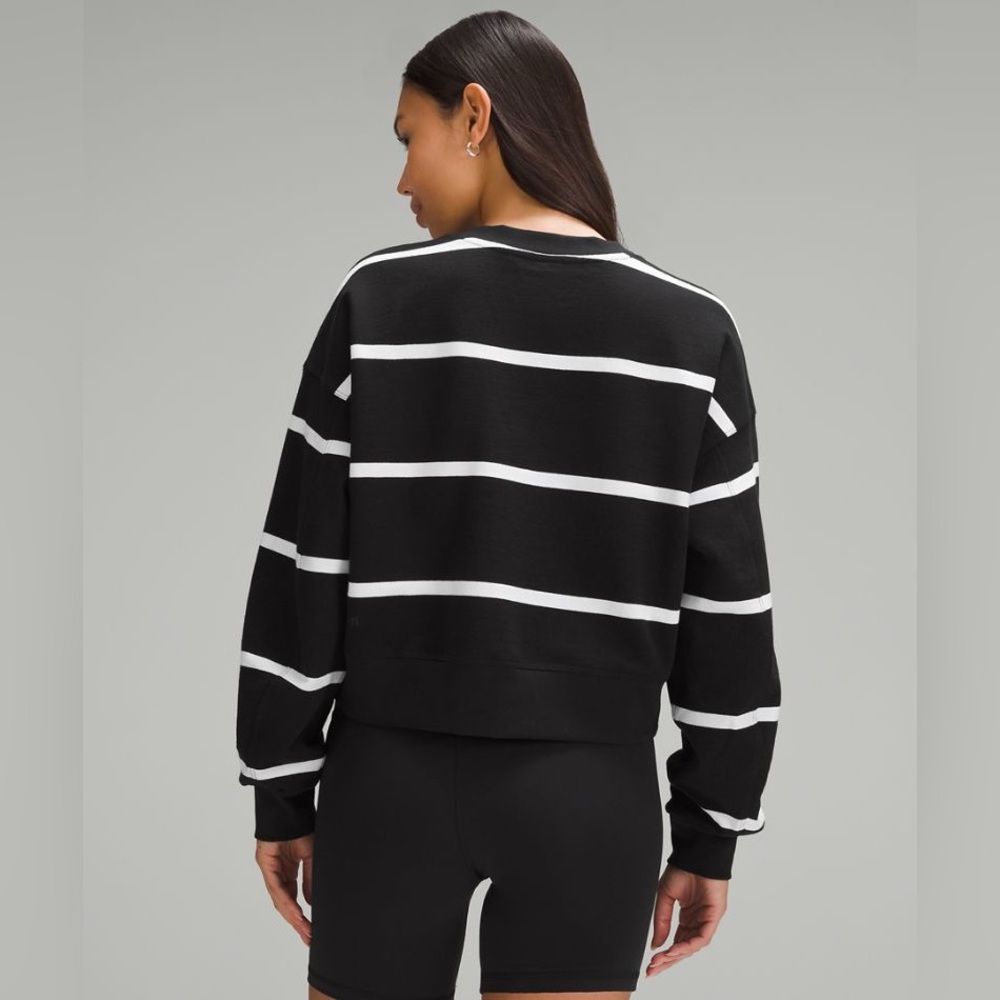 Lululemon Perfectly Oversized Cropped Crew Stripe - Picture 3 of 8